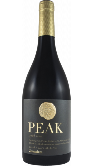 Bottle of Psagot Peak 2016 wine 750 ml