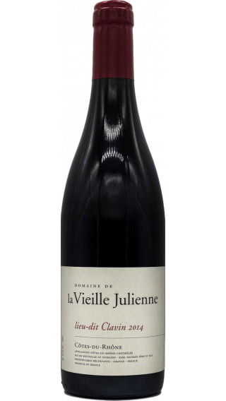Bottle of Vieille Julienne Cotes du Rhone Clavin 2015 wine 750 ml