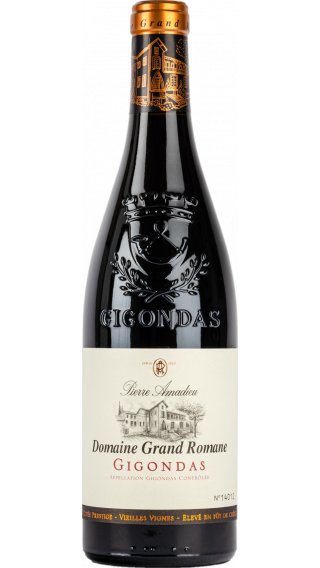Bottle of Pierre Amadieu Gigondas Domaine Grand Romane 2019 wine 750 ml