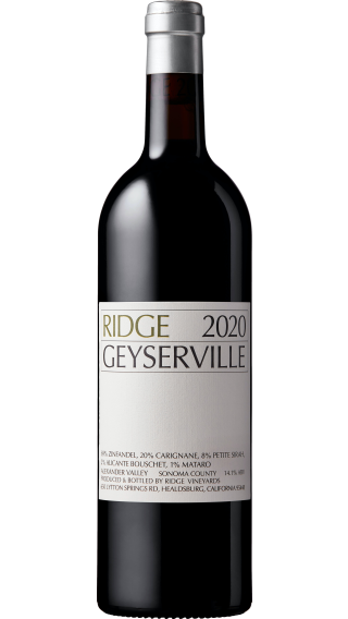 Bottle of Ridge Geyserville 2020 wine 750 ml
