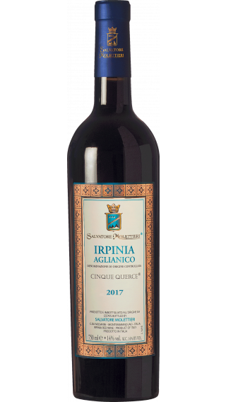 Bottle of Salvatore Molettieri Irpinia Aglianico Cinque Querce 2017 wine 750 ml