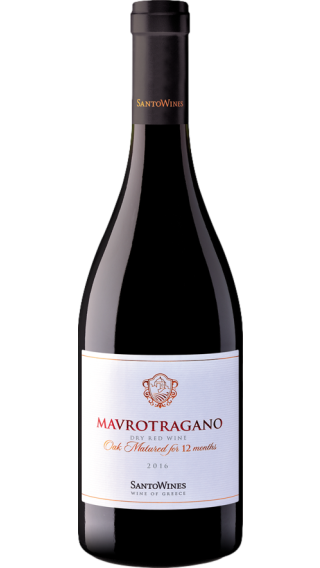 Bottle of Santo Wines Mavrotragano 2020 wine 750 ml