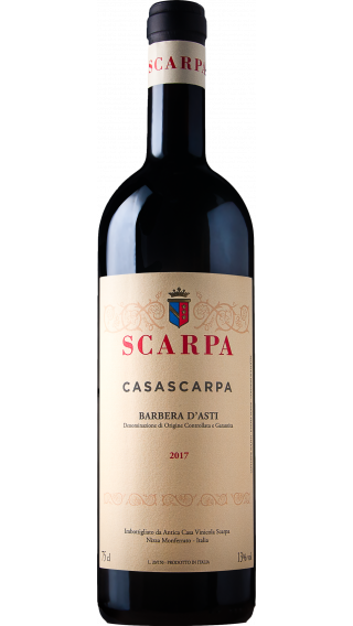 Bottle of Scarpa Casa Scarpa Barbera d'Asti 2017 wine 750 ml