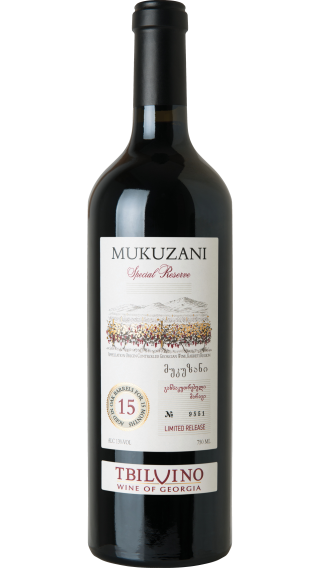 Bottle of Tbilvino Mukuzani Special Reserve 2020 wine 750 ml
