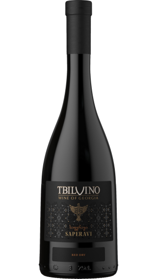 Bottle of Tbilvino Saperavi 2021 wine 750 ml