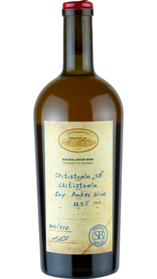 Bottle of Tchotiashvili Chitistvala 2018 wine 750 ml