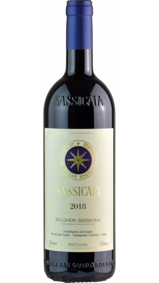Bottle of Tenuta San Guido Sassicaia 2018 wine 750 ml