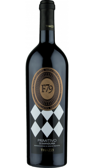 Bottle of Tinazzi Primitivo di Manduria F79 2019 wine 750 ml
