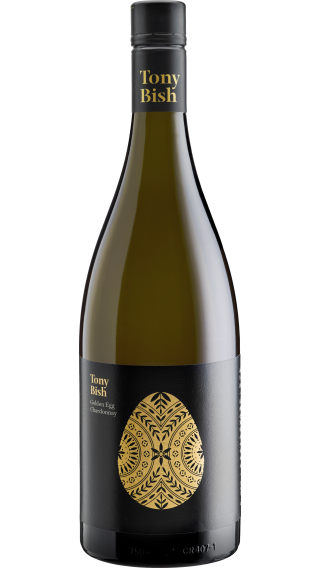 Bottle of Tony Bish Golden Egg Chardonnay 2022 wine 750 ml