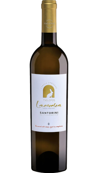 Bottle of Tselepos Canava Chrissou Santorini Laoudia Assyrtiko 2021 wine 750 ml