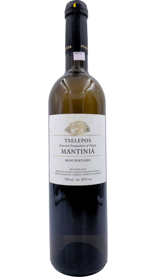 Bottle of Tselepos Mantineia Moschofilero 2023 wine 750 ml