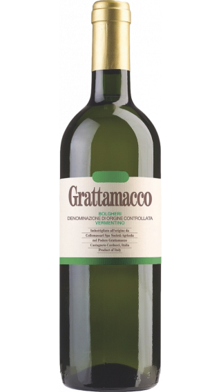 Bottle of Grattamacco Vermentino Bolgheri 2019 wine 750 ml