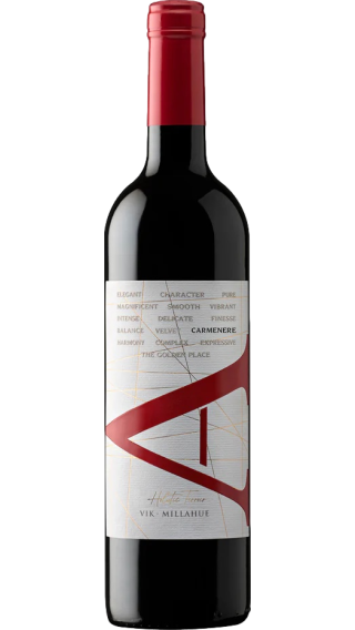 Bottle of Vina Vik A Carmenere 2021 wine 750 ml