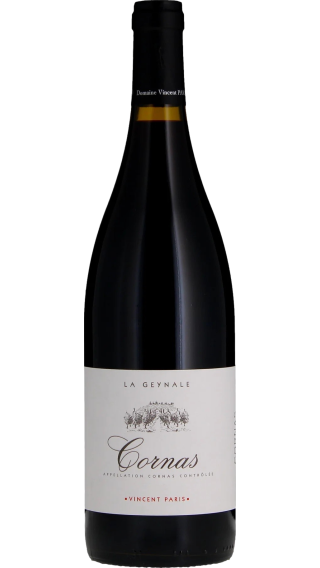 Bottle of Vincent Paris Cornas La Geynale 2021 wine 750 ml