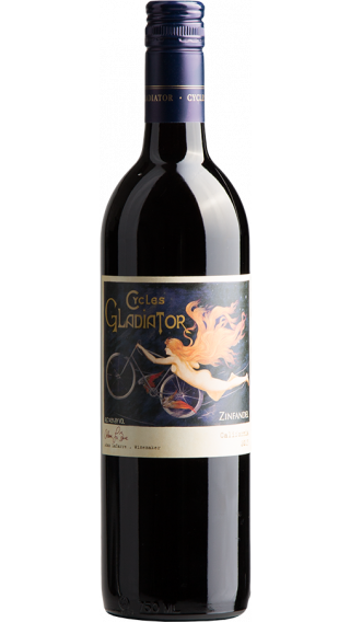 Bottle of Cycles Gladiator Zinfandel 2018 wine 750 ml
