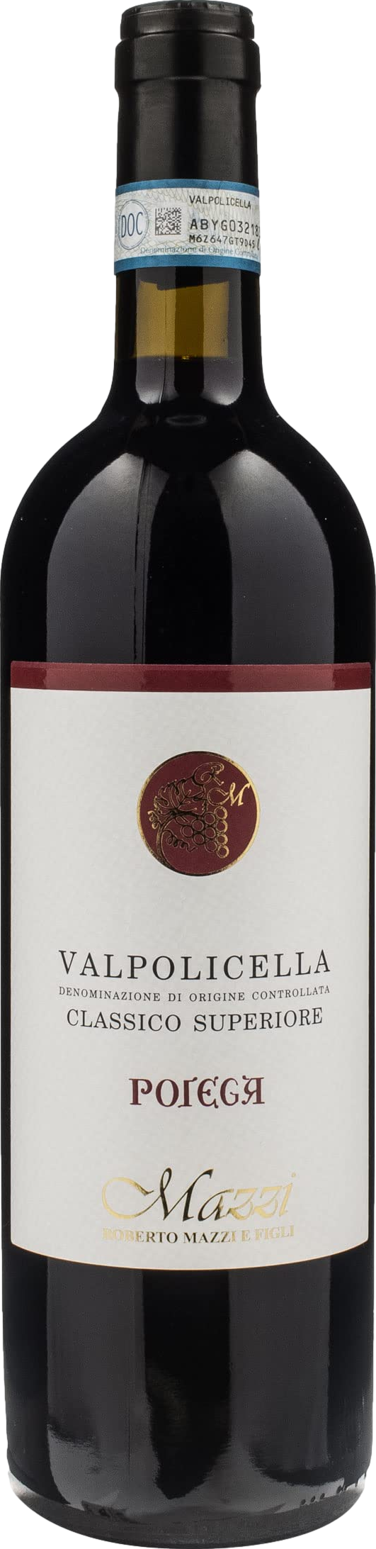 Mazzi Poiega Valpolicella Classico Superiore 2019 Červené 14.5% 0.75 l (holá láhev)