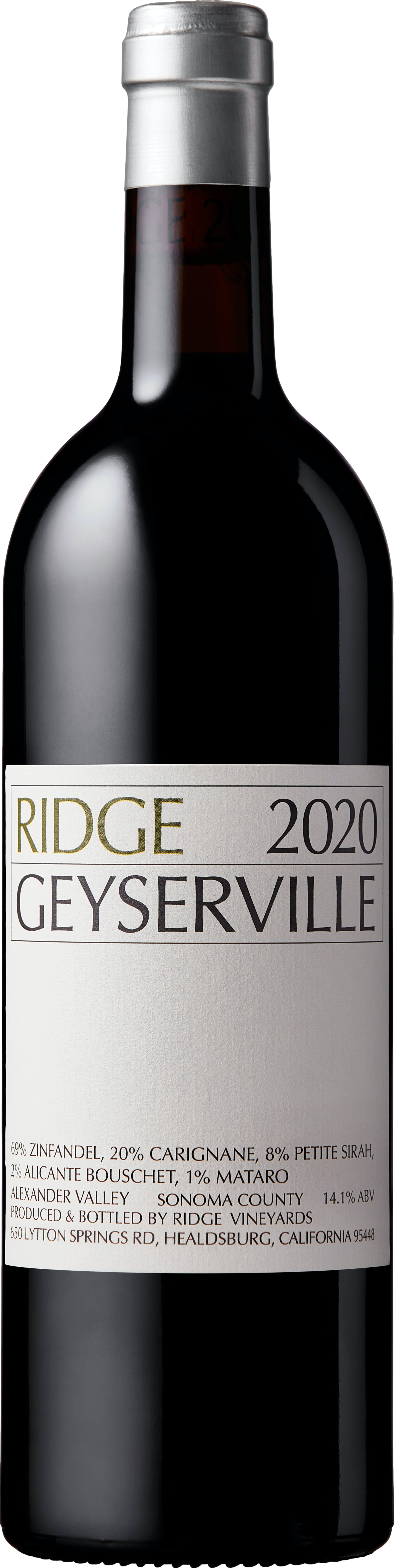 Ridge Geyserville 2020 Červené 14.5% 0.75 l