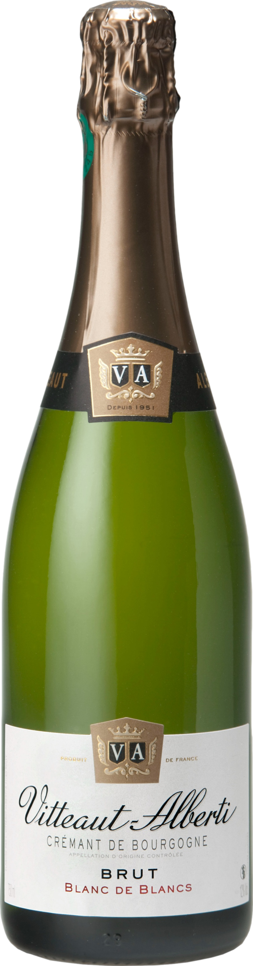 Vitteaut-Alberti Cremant de Bourgogne Blanc de Blancs Brut Šumivé 12.0% 0.75 l